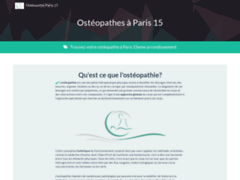 Séances d'ostéopathie à Paris