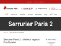 Serrurier Paris 2 | Service pas cher | Dépannge serrurerie Paris 2eme