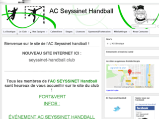 Capture du site http://acshandball.asso-seyssinet-pariset.fr/