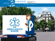 screenshot http://ambulance-barre79.com ambulances barre,entreprise de transport sanitaire