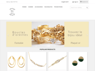 Détails : Site de vente en ligne de bijoux plaqués or 