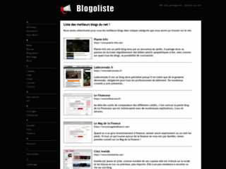 Capture du site http://blogoliste.fr/
