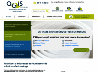 Capture du site http://www.agis-etiquette.com/