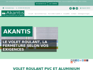 Capture du site http://www.akantis.fr