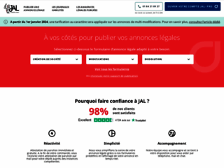 Capture du site http://www.annonces-legales.fr/
