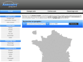 Capture du site http://www.annuairegaragiste.fr