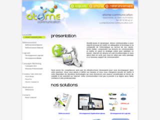 Capture du site http://www.atome-communication.fr