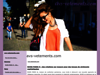 Capture du site http://www.avs-vetements.com