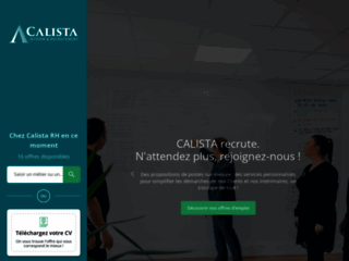 Capture du site http://www.calista-rh.fr