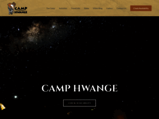 Capture du site http://www.camp-hwange.com/accueil.html