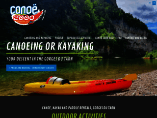 Capture du site http://www.canoe2000.fr