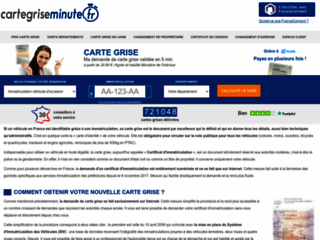 Capture du site http://www.cartegriseminute.fr