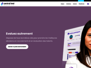 Capture du site http://www.centraltest.fr