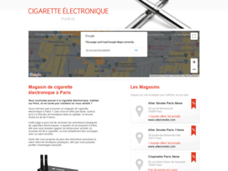 Capture du site http://www.cigaretteelectronique-paris.com