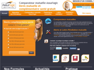 Capture du site http://www.comparateur-mutuelle.assurlogic.com