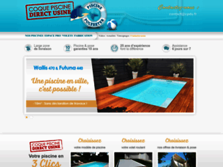 Capture du site http://www.coque-piscine-direct-usine.fr