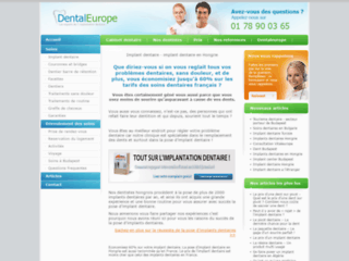 Capture du site http://www.dentaleurope.fr
