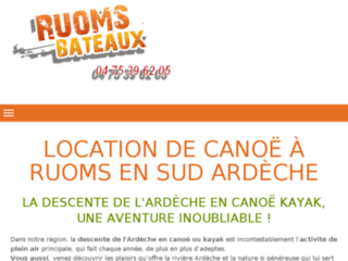 Capture du site http://www.descente-canoe-ardeche.fr