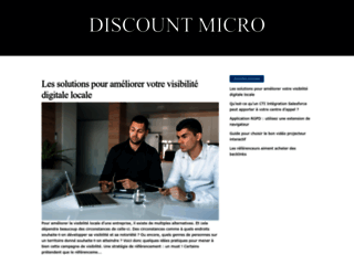 Capture du site http://www.discount-micro.fr