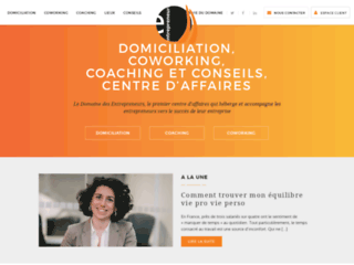Capture du site http://www.domaine-entrepreneurs.fr