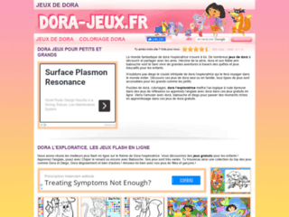 Capture du site http://www.dora-jeux.fr