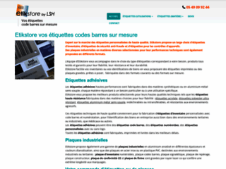 Capture du site http://www.etikstore.fr