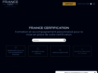 Capture du site http://www.france-certification.com