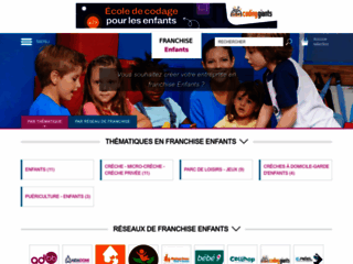 Capture du site http://www.franchise-enfants.fr