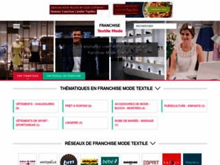 Capture du site http://www.franchise-mode-textile.fr