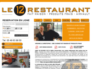 Capture du site http://www.le12restaurant.fr