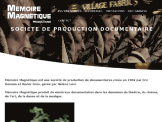 Capture du site http://www.memoiremagnetique.fr