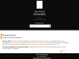 Capture du site http://www.monciero-avocat-nimes.fr