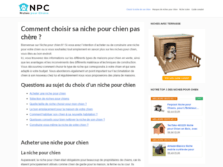 Capture du site http://www.nichepourchien.fr