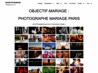 Capture du site http://www.objectif-mariage.fr
