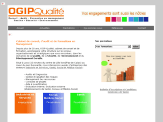 Capture du site http://www.ogip-qualite.fr/