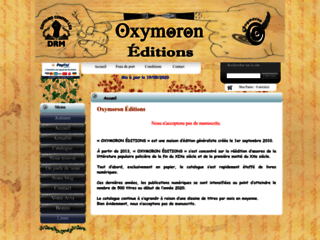 Capture du site http://www.oxymoron-editions.com/