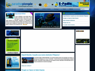 Capture du site http://www.paradise-plongee.com