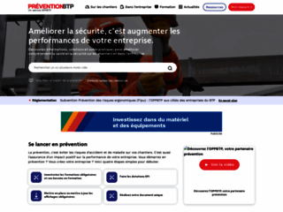 Capture du site http://www.preventionbtp.fr/