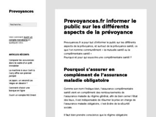 Capture du site http://www.prevoyances.fr