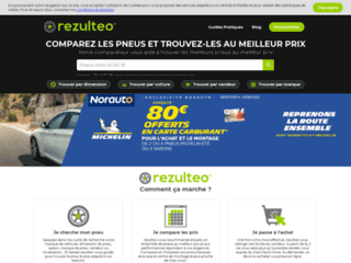 Capture du site http://www.rezulteo-pneu.fr