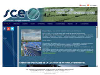 Capture du site http://www.sce-events.eu