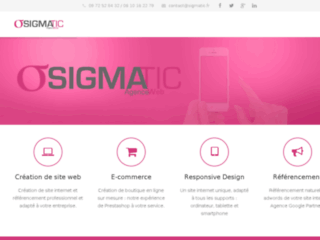 Capture du site http://www.sigmatic.fr