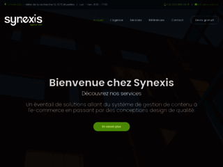 Capture du site http://www.synexis.be