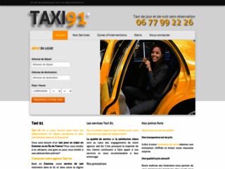 Capture du site http://www.taxi-91.fr