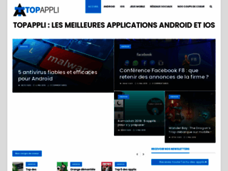 Capture du site http://www.topappli.fr