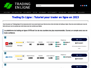 Capture du site http://www.tradingenligne.fr