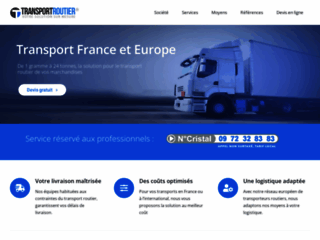 Capture du site http://www.transportroutier.fr