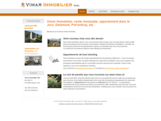 Capture du site http://www.vimar.ch