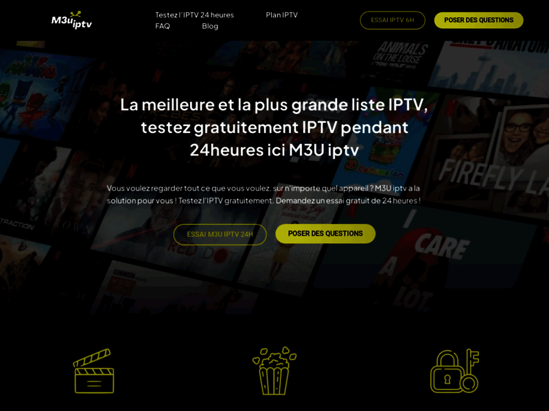 Site screenshot : iptv Abonnement avec test gratuit