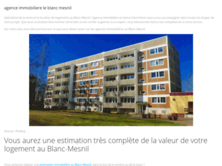 Détails : Agence Immobiliere le blanc mesnil.com